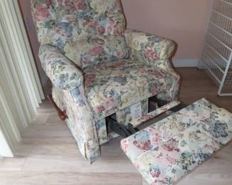Floral LA Z Boy recliner.