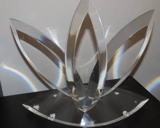 Lucite sculpture, signed.