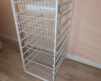 Wire storage drawers.