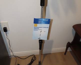 Rechargeable cordless sweeper.