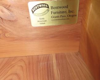 9 drawer cedar lined chest made by the Bentwood Furniture Co.