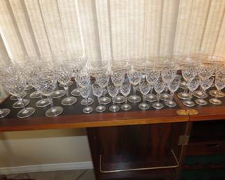 Sets of stemware.