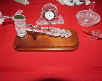 Waterford and Swarovski crystal.