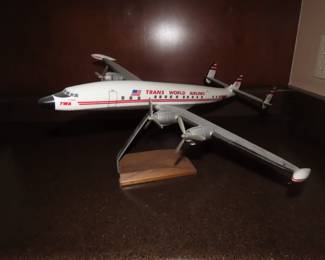 TWA model airplane.