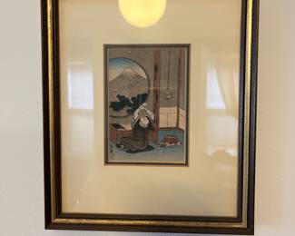 1920s Japanese woodblocks, well framed