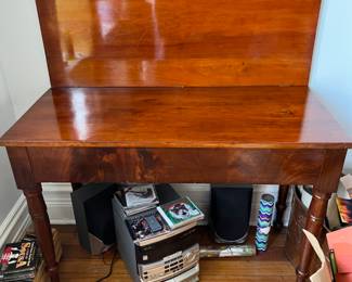 Mahogany antique Sheraton style flip top gaming table
