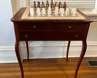 Vintage sweet little end table with drawers and cabriole legs