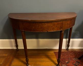 Antique demi lune table