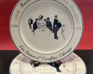 150th anniversary of Auguste Escoffier plates