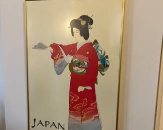 rare 1970s travel poster for Japan