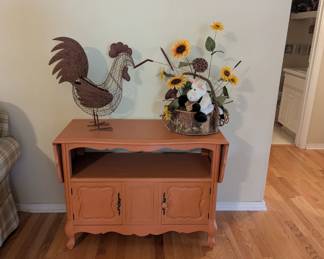 Very Handsome Drop-Leaf Cabinet - $120. 34" wide, 18.5" deep, 28" tall (54" wide when sides are up).