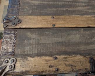 Close-up of Steamer Trunk.