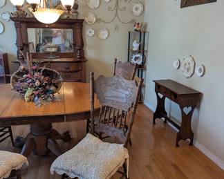 Another view of table and chairs.