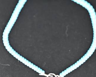 Simulated turquoise necklace