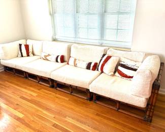 This Mid Century Couch comes Apart for however you want to design your room! You can have separate chairs, loveseat or long or short couch! $900