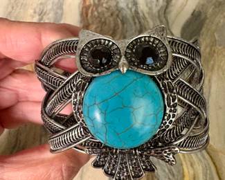 Mid Century Owl Bracelet! Lots of Jewelry!