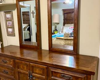 Ice Mid Century Dresser with Two Mirrors $195