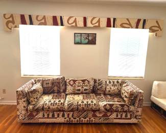 Mid Century Velvet Couch $600