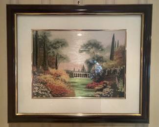 FRAMED PRINT "GARDEN VIEW" ATTRIBUTED TO EGIDIO ANTONACCIO