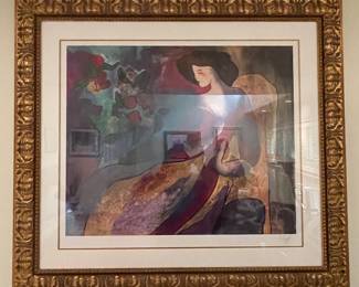 SIGNED SERIO LITHOGRAPH "ANNABELLA" BY LINDA LE KINFF