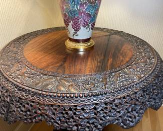 19TH CENTURY BURMESE CARVED CENTER TABLE