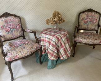 PR OF ETHAN ALLEN COUNTRY FRENCH ARM CHAIRS