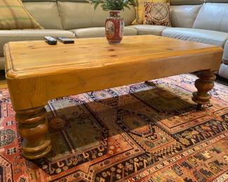 VINTAGE PINE COFFEE TABLE BY MILLING ROAD FOR BAKER