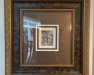 ALBRECHT DURER "PILATE WASHING HIS HANDS" FROM THE SMALL PASSION-1 OF 36 WOODCUTS ON FINE LAID PAPER