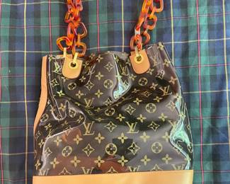 LOUIS VUITTON CABAS AMBRE PM VINYL MONOGRAM SHOULDER BAG