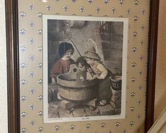 FRAMED HERM KAULBACH LITHOGRAPH "THE FISH"