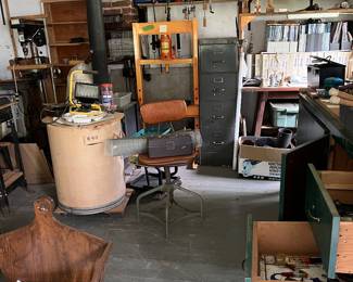 file cabinet, misc power tools