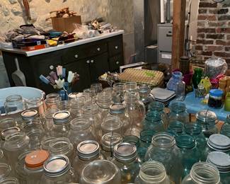 canning jars, misc