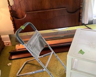 antique headboard/footboard, frame double bed