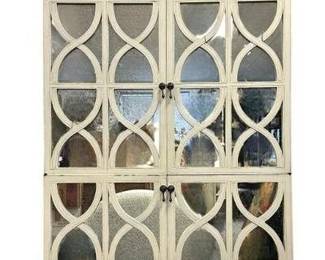 OLY STUDIO ELISABETH ANTIQUED MIRRORED CABINET $1750
Comes with 3 shelves. Measures 46.75”w x 24.5”d x 88.5”h. Has a few easily fixable cracks in the carved detail. Retails $7,700