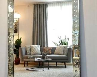 AMBELLA HOME VENETIAN STYLE LARGE PIER MIRROR $525
5 'X 3' X 2". Small Chip to top right corner.