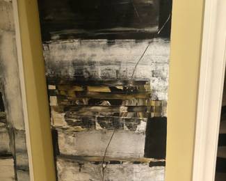 Pair of Jeane Myers Abstract Paintings