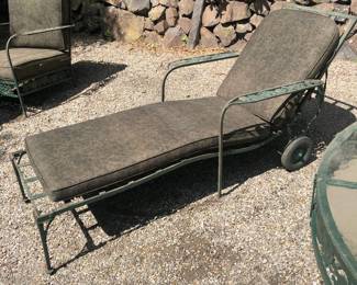 Patio Recliner Outdoor Furniture and Patio Chair Outdoor Furniture (One of Two Total)