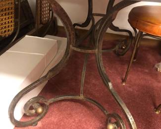 Formica Table, iron base