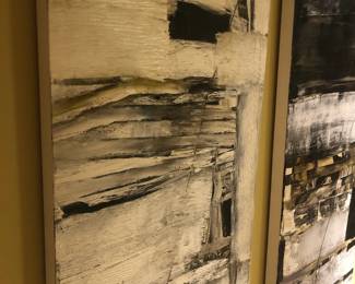 Pair of Jeane Myers Abstract Paintings