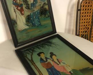 Chinese Reverse Painted on Glass
