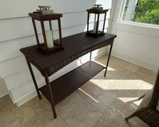 Wicker Rattan Buffet Table