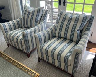 2 Hickory Chairs Jules Atelier with Custom Upholstery