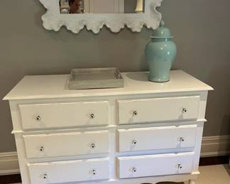 White Dresser with Distressed Finish