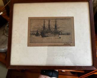 HUGH PATON SIGNED ETCHING