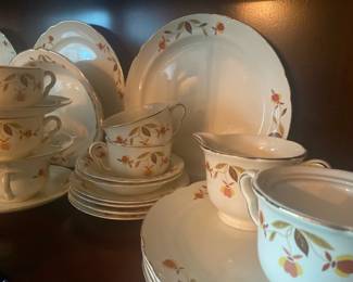 Vintage Mary Dunbar Jewel Home Autumn Leaf dishes