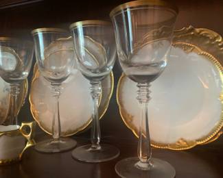 Mikasa Empire Gold Rimmed Glasses
