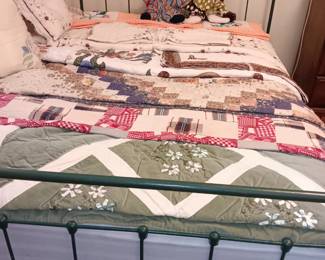 Iron Bed, Quilts