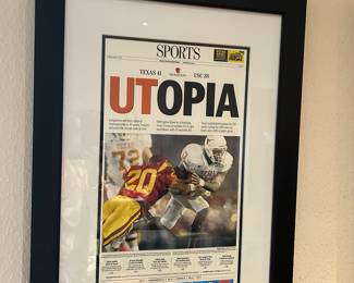 Framed university of Texas framed articles