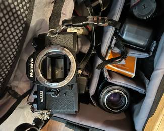 Several professional cameras