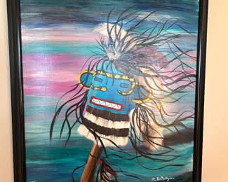 Hand painted colorful southwestern art